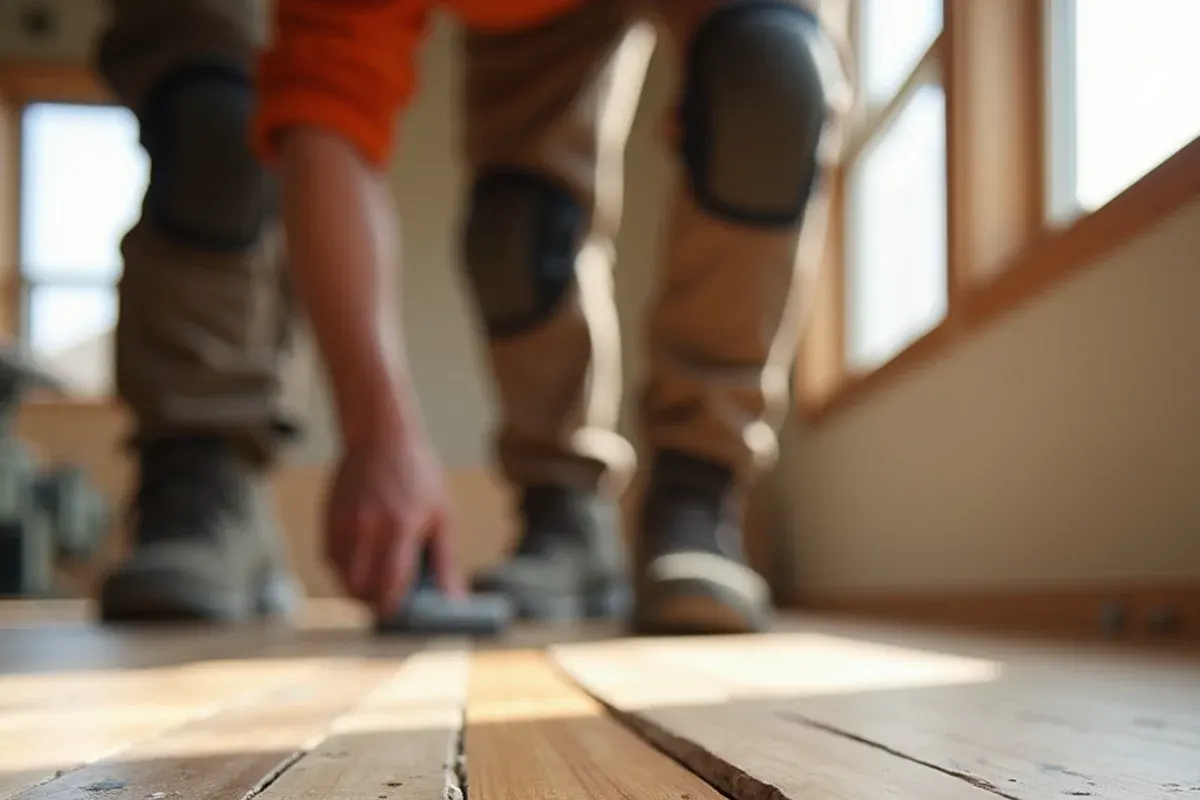Edge and transition detail after flood-damaged replacement in Idaho Falls