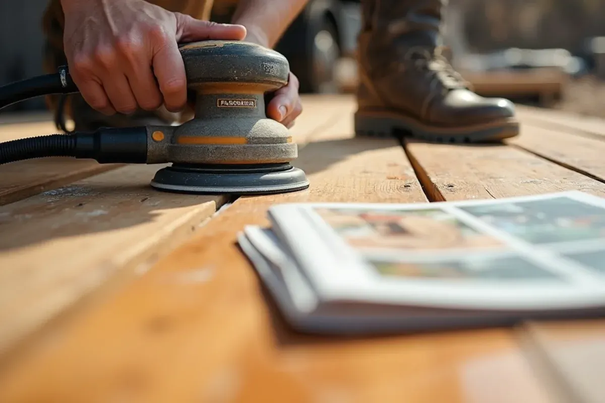 Tools and equipment used for hardwood floor refinishing in East Idaho