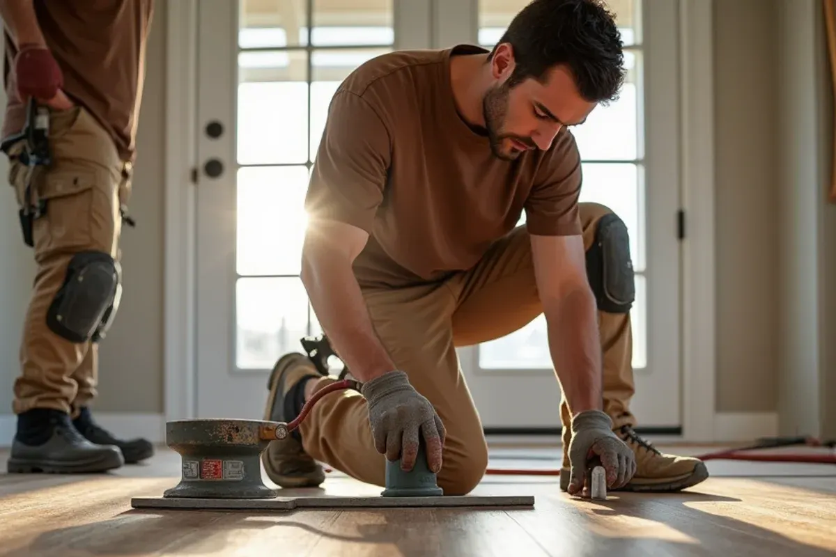 LVP & LVT Flooring work in progress in an East Idaho home