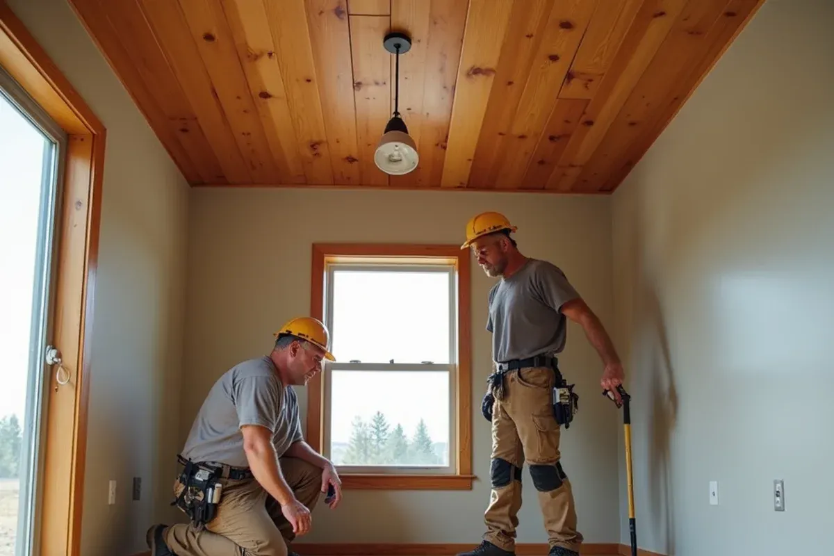 Typical home interior with new wood floors in Aberdeen, Idaho