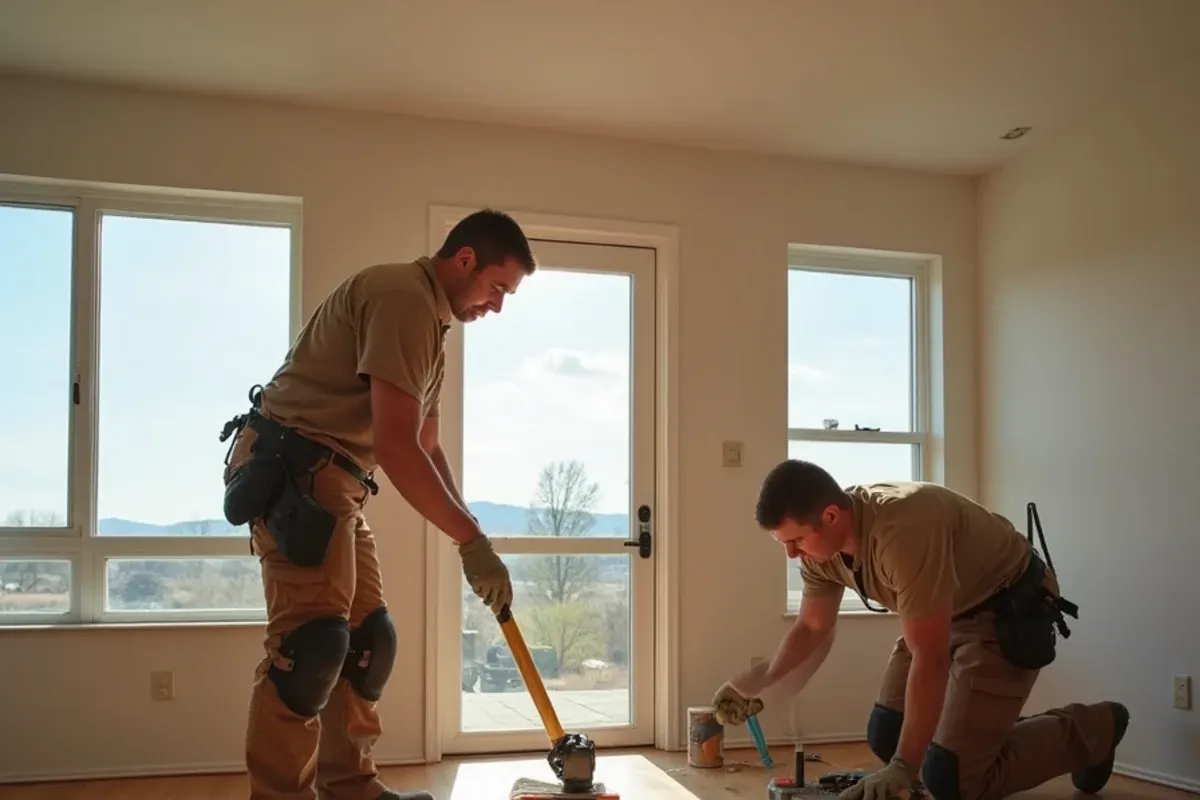 Typical home interior with new wood floors in Bingham County, Idaho