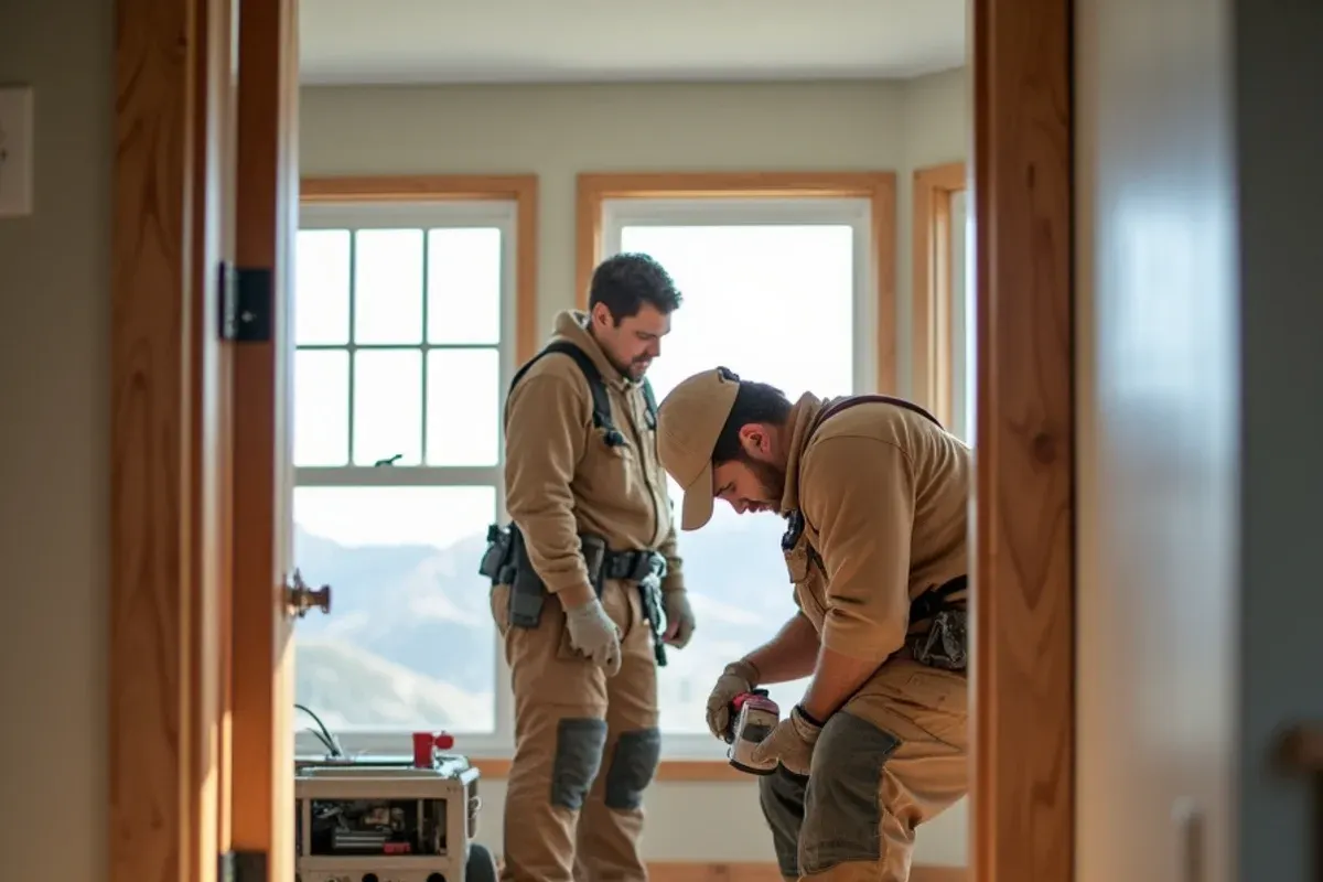 Typical home interior with new wood floors in Firth, Idaho
