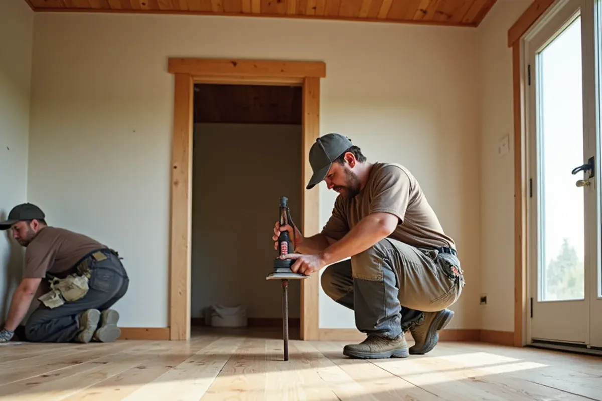 Typical home interior with new wood floors in Iona, Idaho