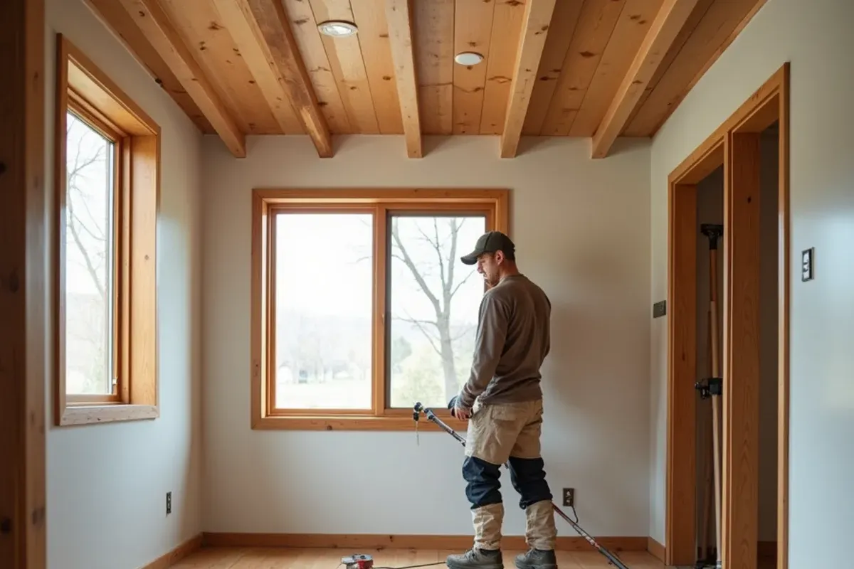 Typical home interior with new wood floors in Menan, Idaho