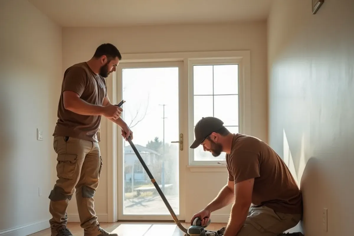 Typical home interior with new wood floors in Pocatello, Idaho