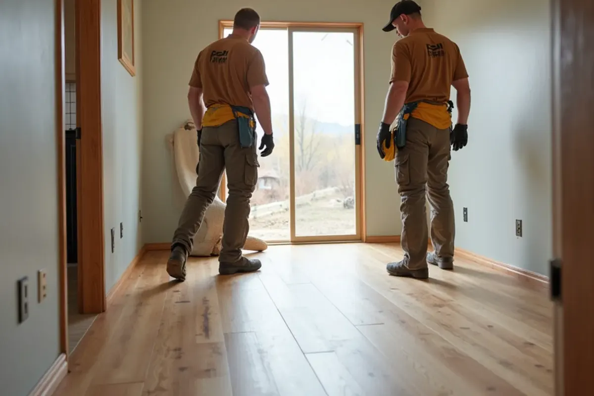 Typical home interior with new wood floors in Rigby, Idaho