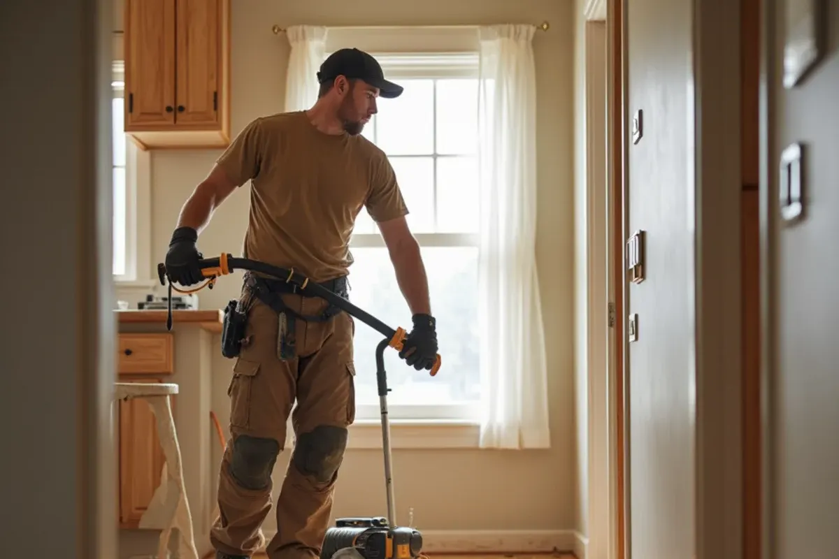 Typical home interior with new wood floors in Ririe, Idaho