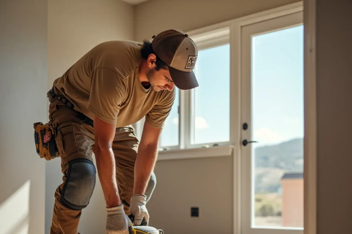 Typical home interior with new wood floors in St. Anthony, Idaho