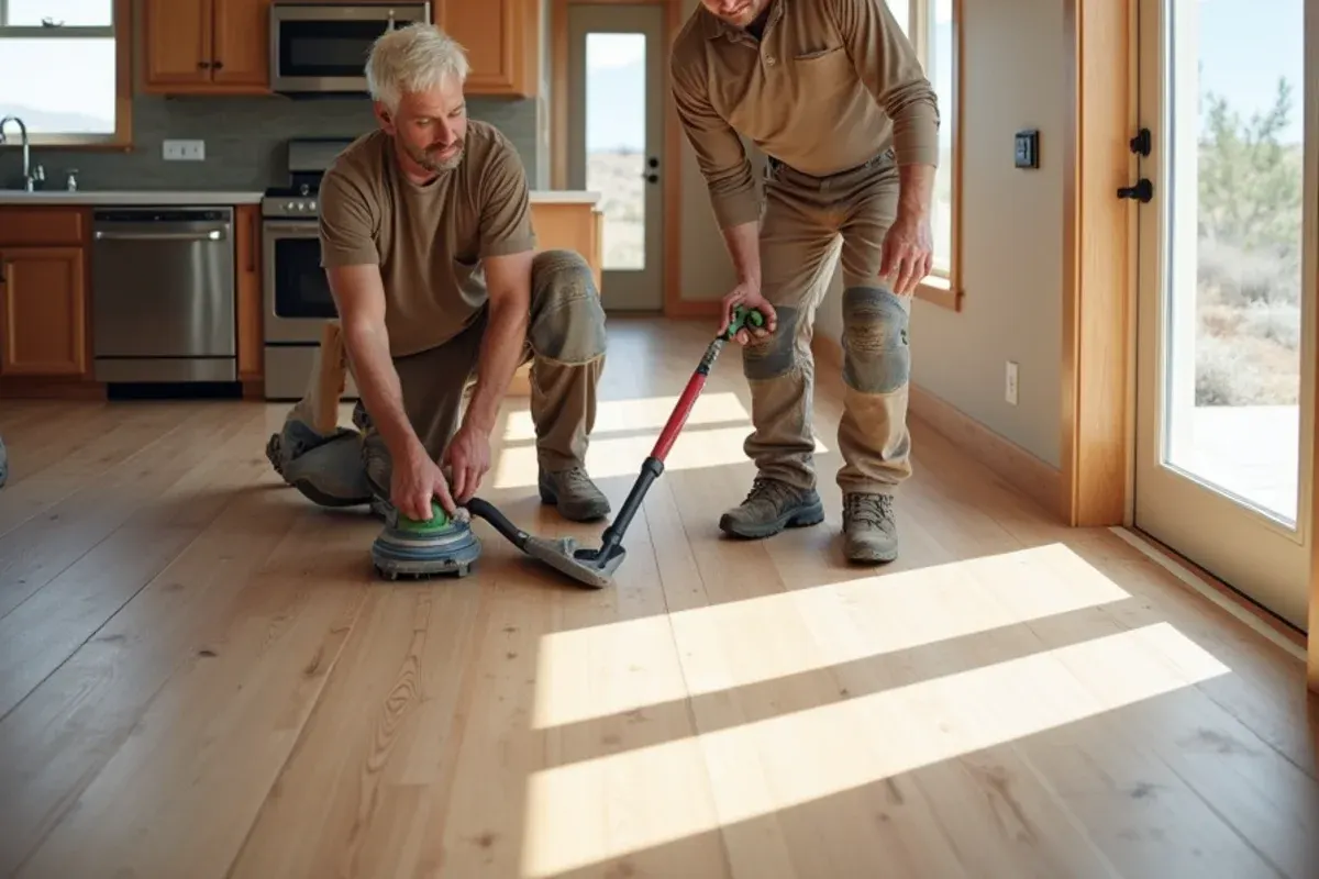 Typical home interior with new wood floors in Sugar City, Idaho