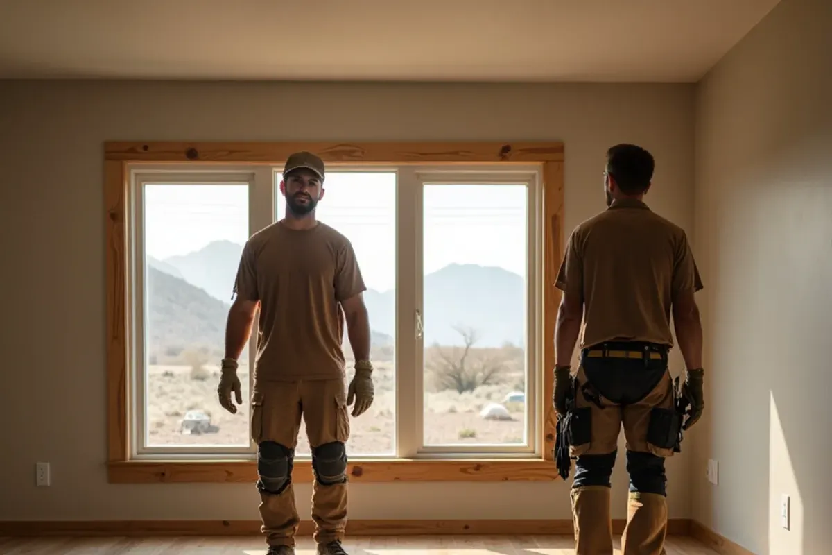 Typical home interior with new wood floors in Swan Valley, Idaho