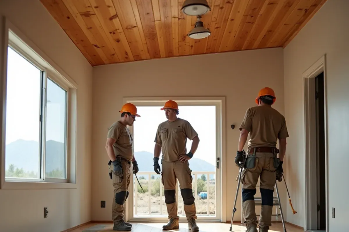 Typical home interior with new wood floors in Ucon, Idaho