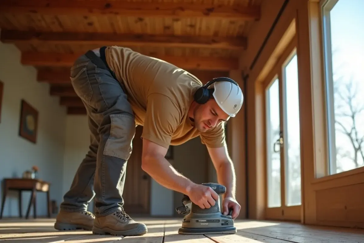 Flooring work scene in a Ucon, Idaho home